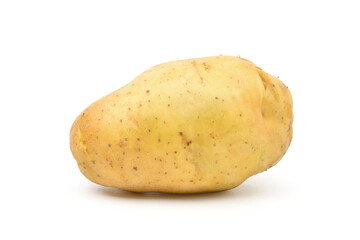 Fresh raw potatoes isolated on white background. Clipping path.