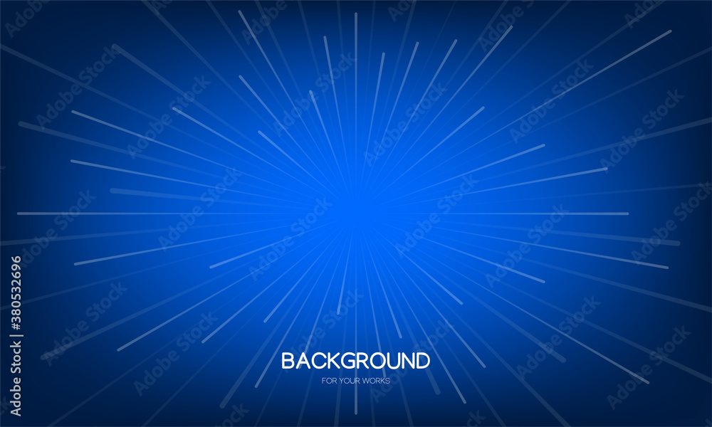 Poster blue abstract explosion background with zoom effect. futuristic concept. for use in all types of des