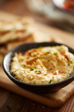 Homemade hummus