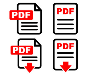PDF icon material illustration / vector