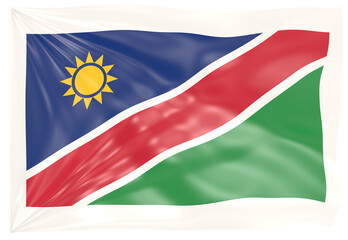 Obraz premium 3d Illustration of a Waving Flag of Namibia