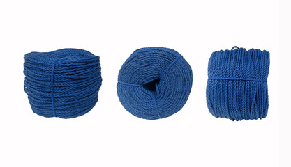 Roll the blue rope Isolated