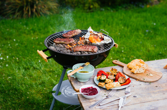 Grilled Lamb Filet on the barbecue grill