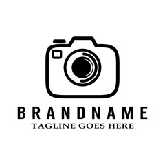 camera photography logo icon vector template.