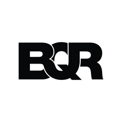 BQR letter monogram logo design vector