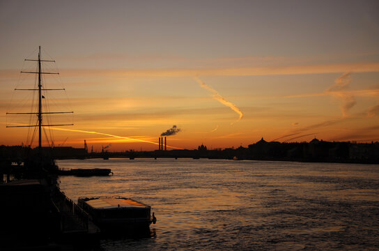 Sunset at the riverside