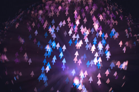 Blue And Pink Christmas Tree Bokeh...