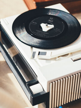 vintage portable turn table