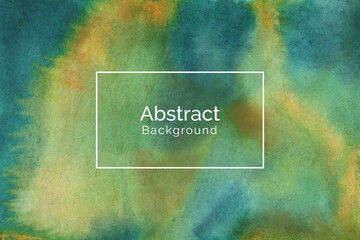 Abstract green and yellow watercolor design texture background