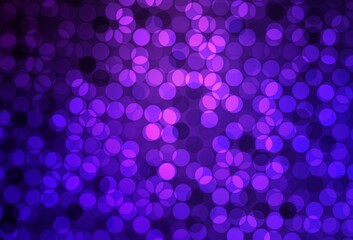 Dark Purple vector pattern with spheres.