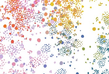 Light Multicolor vector background with abstract shapes.