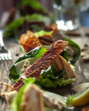 Chicken and bacon salad.