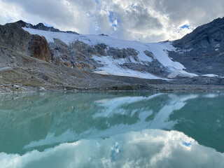 The Tiefenbach glacier located near Sölden in the Ötztal Alps of Tyrol, Austria.