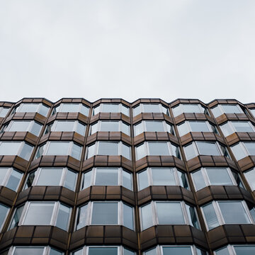 Monotonous Communist Era Facade in Budapest