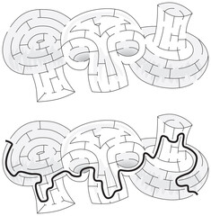 White mushrooms maze