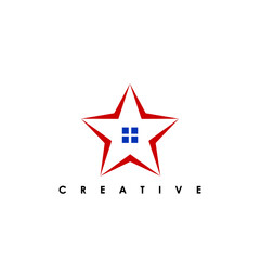 Star and house logo template