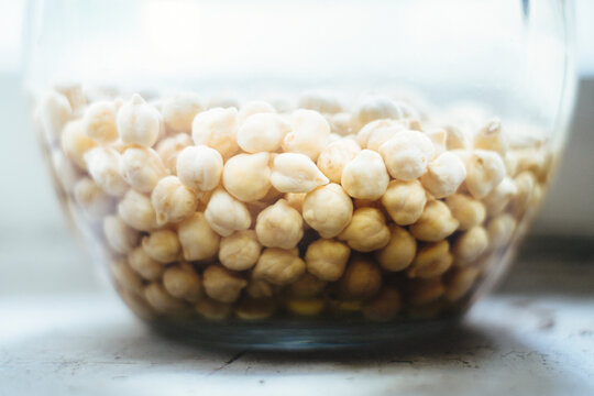 Chickpea soaked in water