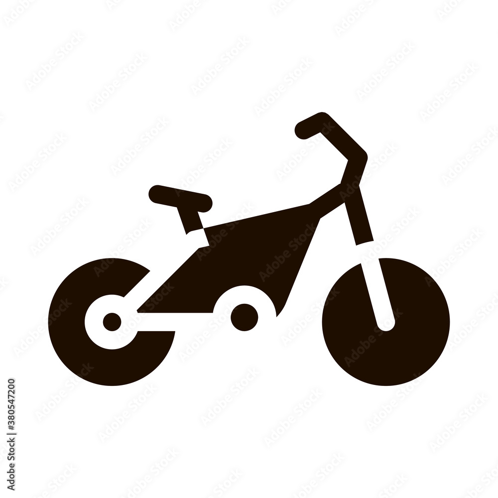 Wall mural Public Transport Bicycle Vector Icon. Healthy Ecology Care Bicycle, Urban Passenger Transport Pictogram. City Transportation Passage Service Contour Monochrome Illustration