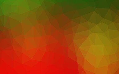 Obraz premium Light Green, Red vector abstract mosaic background. Colorful illustration in Origami style with gradient. Template for your brand book.