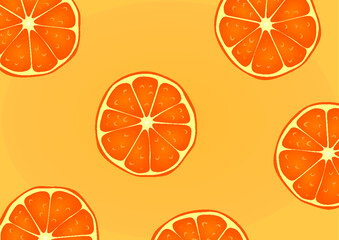 seamless pattern of orange slices
