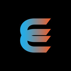 Vector Letter E Logo Design Template.Letter E Logo.