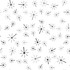 Black Firework icon isolated seamless pattern on white background. Concept of fun party. Explosive pyrotechnic symbol. Vector.