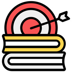 
Educational target vector, study goal in flat style 
