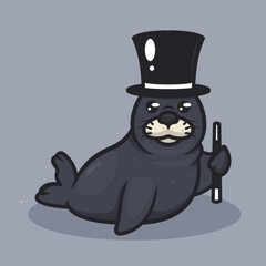 Seal walrus sea animal design