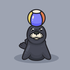 Seal walrus sea animal design