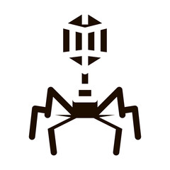 Disease Virus Pathogen Element Vector Sign Icon . Illness Pathogen Bacteria And Germ Pictogram. Chemical Medical Microbe Type Infection Microorganism Contour Monochrome Illustration