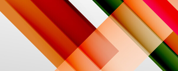 Geometric abstract backgrounds with shadow lines, modern forms, rectangles, squares and fluid gradients. Bright colorful stripes cool backdrops