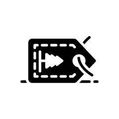christmas tag icon in glyph style. vector illustration for graphic design, website, UI isolated on white background. EPS 10