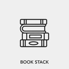 book stack icon vector sign symbol