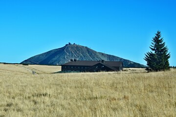 Czech Republic-view of the top of Snezka and Lucni hut