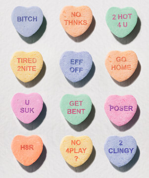 Mean Valentine Candy Hearts