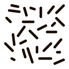 Unhealthy Bacillus Bacteria Vector Icon. Disease Organism Bacteria Pictogram. Chemical Microbe Type Infection Microorganism Bacteriology Contour Monochrome Illustration