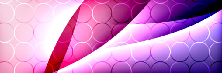 Fluid gradient neon color waves, vector abstract background