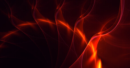 3D rendering abstract multicolor fractal light background