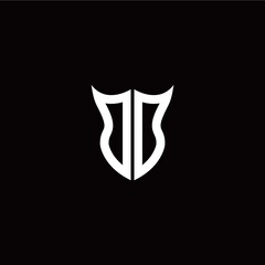 Initial O O letter with unique shield style logo template vector