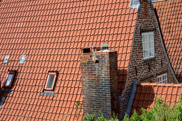Altbau Dach Fenster Gebäude Ziegel 