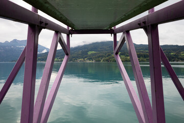diving board into Austrian lake
