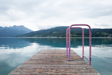 ladder into Austrian lake