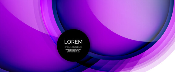 Circles and bubbles abstract background. Fluid liquid round shapes for web banner, app or poster