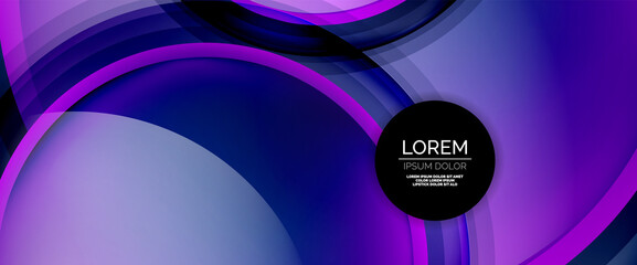 Circles and bubbles abstract background. Fluid liquid round shapes for web banner, app or poster