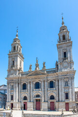 Fototapeta na wymiar cathedral in Lugo (in Spanish Catedral de Santa María de Lugo) Northern Spain Galicia 