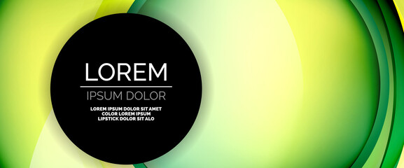 Circles and bubbles abstract background. Fluid liquid round shapes for web banner, app or poster