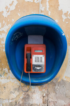 Old street red telephone
