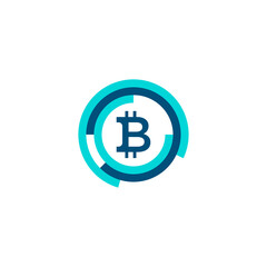 bitcoin icon vector