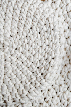 White handmade rope rug