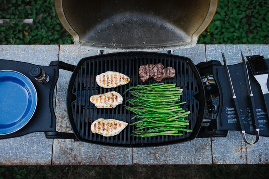 Food on the grill